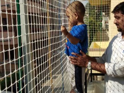 Children safety nets and balcony safety net installation by Gaara Safety Nets in Bengaluru