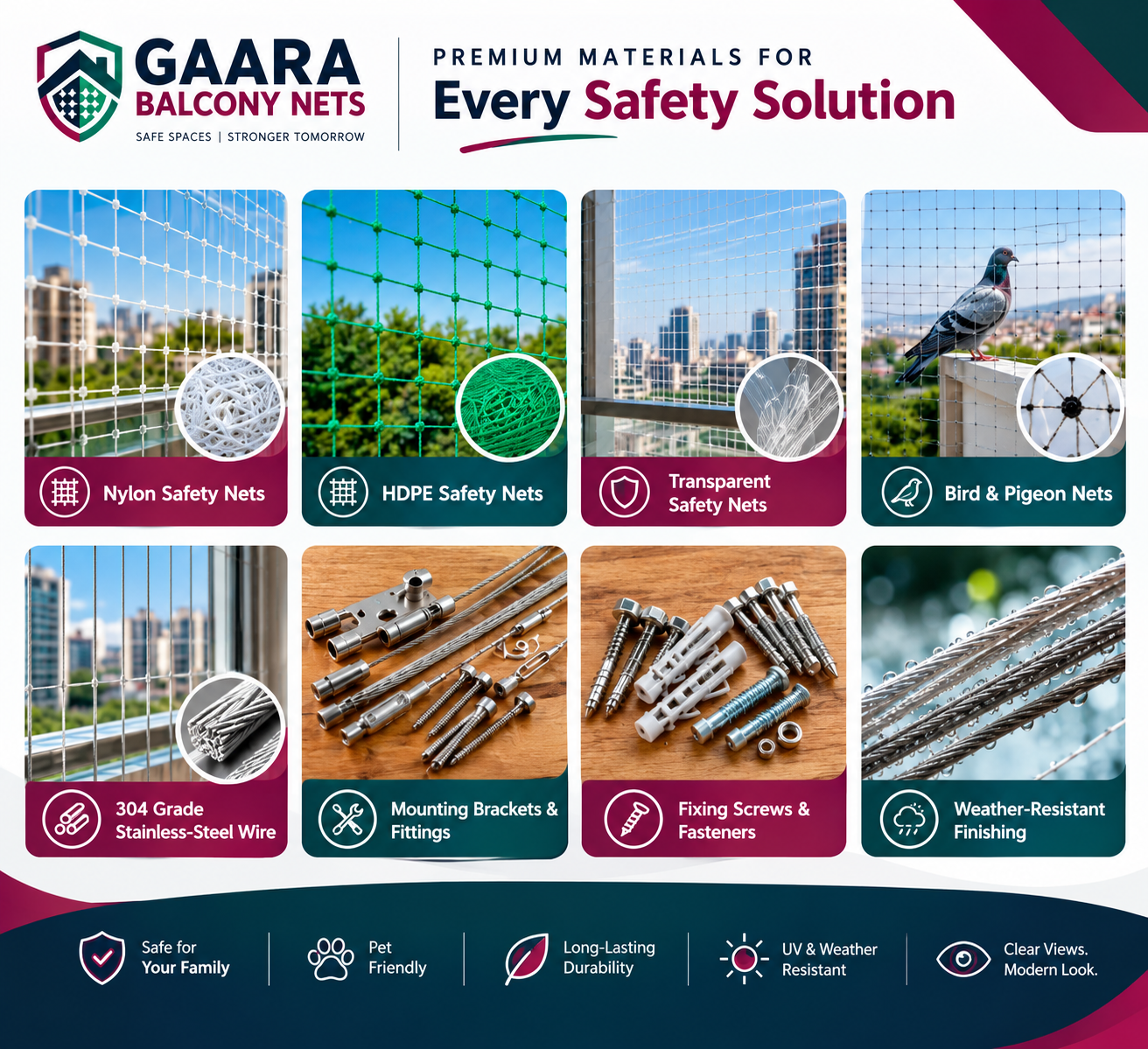 Invisible grill wires, mounting fittings and materials for Gaara Invisible Grills in Kadugodi, Bengaluru