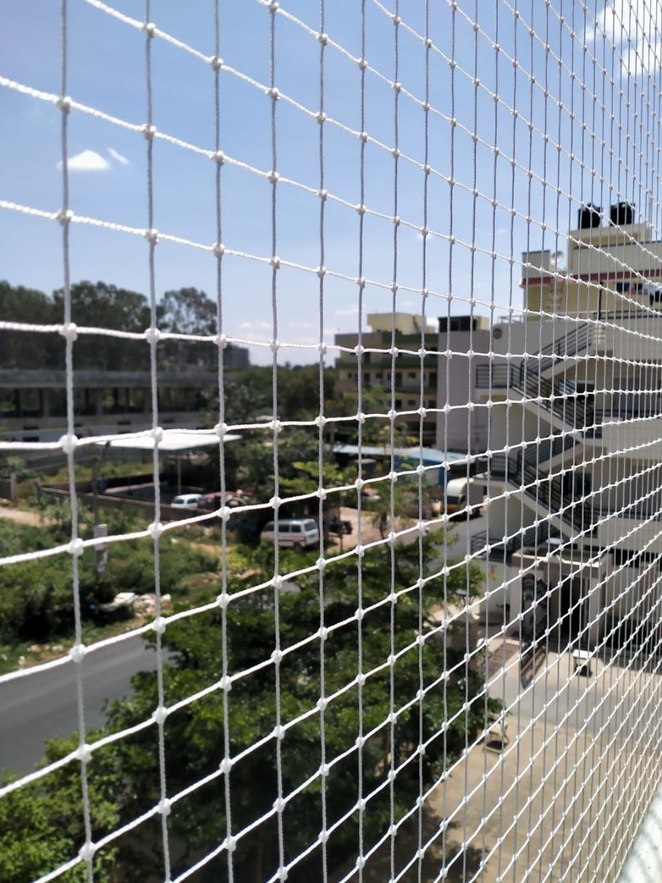Gaara Pigeon Nets balcony pigeon net installation in Whitefield, Bengaluru